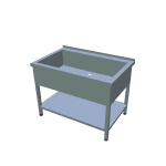 spalator vase mari inox cu polita 1000x700 mm
