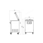 Divizor aluat pentru panificație semiautomat cu 20 diviziuni între 150 și 1000 g Vitella - imagine 4