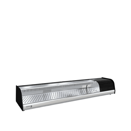 vitrina sushi 173 cm cu racire statica si capac din sticla curbata