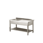 spalator cuva stanga cu polita 120x70 cm inox profesional horeca