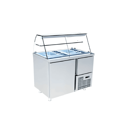 modul rece autoservire 16 gn 1/4 cu vitrina refrigerata horeca