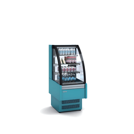 raft frigorific cu 2 usi sticla pentru expunere produse refrigerate