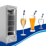 Vitrină pentru băuturi din inox cu tehnologie Supercooling, volum 348 l, răcire -10…0 °C Supercooler - imagine 3