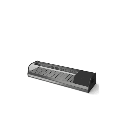 vitrina sushi 138 cm cu racire statica si capac din sticla curbata