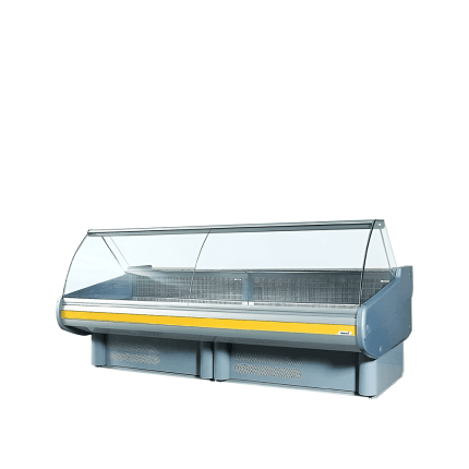 Vitrina frigorifica orizontala 2 m cu geam curb pentru prezentare produse